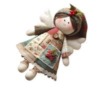 Genérico Set De Création Ornement Noël - Kit De Bricolage Tissu Ange Vintage, Décoration Rustique Mignonne, Artisanat De Noël Créatif | Pour Adultes Famille Amis Maison Arbre Porte Fenêtre Fête