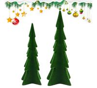 Genérico Set De Decoración De Mesa De Invierno - Juego De 2 Figuras De Árbol De Navidad De Resina | Decoración De Mesa Y Habitación para Hogar, Oficina, Hotel, Escuela, Apartamento, Sala De Estar