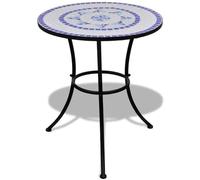 Genérico Set de Mesa y sillas de jardín 3 pzas con Mosaico Azul y Blanco,Conjuntos de jardín-271771