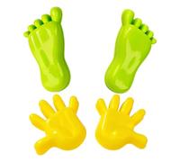 Genérico Set De Moldes para De Playa - Interactivo De Coordinación Mano-,Moldes Gigantes de Huellas de Pies y Manos,para Niños Pequeños Jardín Campamento Verano Patio