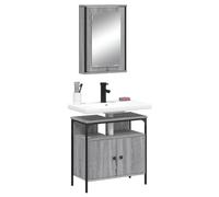 Genérico Set de Muebles de baño 2 pzas Madera contrachapada Gris Sonoma,Muebles de baño-3214778