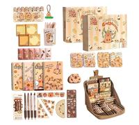 Genérico Set de Papelería Lindo - Accesorios Escolares Bonitos - Set de Papelería con Estuche Animal para Lápices | para Niños, Niñas, Estudiantes, Profesores, Escritura, Dibujo y