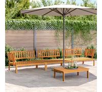 Genérico Set de sofás de palets de jardín 4 pzas Madera Maciza de Acacia,Asientos de Exterior,Sofás de exterior-3209435