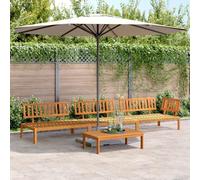 Genérico Set de sofás de palets de jardín 4 pzas Madera Maciza de Acacia,Sofás de exterior-3209428
