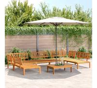 Genérico Set de sofás de palets de jardín 6 pzas Madera Maciza de Acacia,Asientos de Exterior,Sofás de exterior-3209440