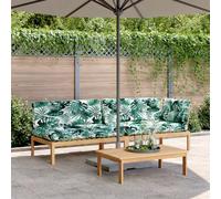 Genérico Set de sofás de palets de jardín y Cojines 3 pzas Madera Acacia,Asientos de Exterior,Sofás de exterior-3209324
