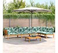 Genérico Set de sofás de palets de jardín y Cojines 5 pzas Madera Acacia,Sofás de exterior-3209516
