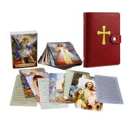 Genérico Set de Tarjetas Católicas | 54 Piezas Recuerdo Coleccionables | Estuche para Tarjetas Oración Religiosas - para el día a día, Dormitorio, Viajes, mesita de Noche, entusiastas, Familia y