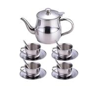 Genérico Set de té para niños,Juego de Ligero y Juguetes de Cocina - Juego de Té de Acero Inoxidable para Simbólico - para Guardería, Hogar, Aula, Preescolar y Sala de Juegos