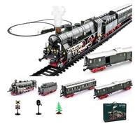 Genérico Set de Tren eléctrico de aleación con vagón y vía Larga, Regalo para niños y niñas,Dark Green