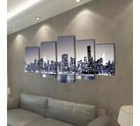 Genérico Set Decorativo de lienzos para Pared Perfil Nueva York 200 x 100 cm,Casa y jardín,Decoración,Obras de Arte,Carteles, copias y Arte visual-241549