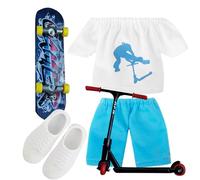 Genérico Set di Mini per dita - Scooter da Con Pantaloni da, Scarpe e attrezzi,Mini tastiere da Finger Toys | Regali Finger Skater per Bambini