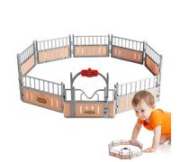 Genérico Set Establo Caballos - Juguete Granja Animales | Modelo Establo Realista Cerca Figuras | Juego Simulación Educativo Niños | Aprendizaje Cognitivo Temprano