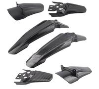 Genérico Set Guardabarros Moto Eléctrica Cross Carbono 48.3x8.7x12cm | Protector Amortiguador Delantero Trasero para Moto Todoterreno Reemplazo