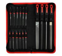 Genérico Set Lime Acciaio Alto Carbonio - Multiuso: Piatta, Triangolare, Mezza Tonda, Rotonda Grande, Aghi | per Lavorazione Metallo Precisione, Legno, Falegnameria, Intaglio, Dimensioni 35x15x5cm