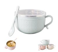 Genérico Set Of (4) 25-Oz Mug Meals W/Lid-Its, Christmas 4 Piece Meal Mugs Set, Soup Mugs With Handles And Lids For Soups, Stews, Coffee Idea (Blue,1pcs)