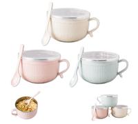 Genérico Set Of (4) 25-Oz Mug Meals W/Lid-Its, Christmas 4 Piece Meal Mugs Set, Soup Mugs With Handles And Lids For Soups, Stews, Coffee Idea (Blend,1pcs)
