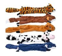 Genérico Set of 5 Stuffed Dog Toys, Plush Interactive Sets, 17.72x5.91x3.94in, Chew-Resistant Design, Soft and Safe Materials, Ideal for Small Breeds, Aggressive Chewers, Teething, Training