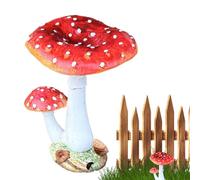 Genérico Setas s Decorativas - Estatuilla Realista De Resina Y Rústica,Figuras para Jardín De,para Fiesta De Cumpleaños Oficinas Hogar Jardín Entrada Salón Ventana Porche Patio Festival