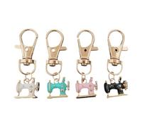 Genérico Sewing Charm, Keychain Pendant, Bag Accessory, Retro Aluminum Alloy Design, Lightweight and Stylish, Gift or Decoration Use, 0.55x0.63 Inches, Multicolor, 4 Pieces
