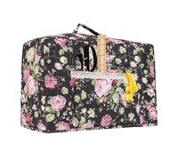 Genérico Sewing Machine Case - Boho Floral Print, Quilted Cover | Serger Protective Transport Hardware, Padded Fabric Heavy Duty Storage Solution For Travel Outdoor Home Workshop Studio Office