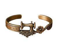 Genérico Sewing Machine Themed Bracelet - Steel 7x7cm | Vintage Floral Adjustable Sewing Jewelry | Charming Sëwing Lover Bracelet For Birthday, Christmas, Valentine’s Day, Mother’s Day