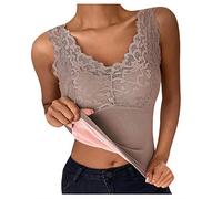 Genérico Sexy Lencería Erótica para Mujeres Termal y Pads Top Ropa interior con Chest Thick Cordón Tank, rosa, Talla única