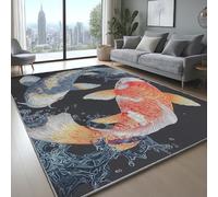Genérico Shaggy Alfombra Animal Realista De FantasíA Pez Koi Suave y Esponjosa Alfombra Salon para Sala de Estar Dormitorio Color, 120 x 160 cm