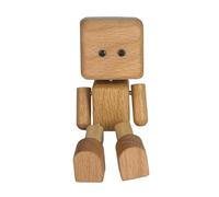 Genérico Shaking Man Figure, Shaking Leg Wooden, 5 Inch Woods Car Ornament, Automotive Interior Decoration for Travels, Home, Dorms, Apartment, Men, Women, Desk, Car, Sidetabale Use Natural Wood
