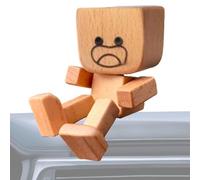 Generico Shaking Wooden Man Figurine - Muñeco tembloroso hecho a mano | Muñecos Cabezones Magnéticos | Vintage Design With Natural Finish | Unique Decoration For Writing, Desk, Dining Room