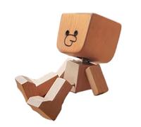Generico Shaking Wooden Man Figurine - Muñeco tembloroso hecho a mano | Muñecos Cabezones Magnéticos | Vintage Design With Natural Finish | Unique Decoration For Writing, Desk, Dining Room