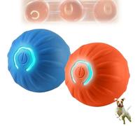 Genérico Shaky Ball Toy For Dogs, Automatic Moving Dog Toy Ball, Shaky Dog Ball with USB Rechargeable, For Small, Medium, Large Dogs (2 PCS B Orange+B Blue)