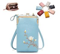 Genérico Shamfreshen Women Sling Cross-Body Wallet, Desirablte Crossbody Phone Bag, Multiple Compartments Crossbody Phone Bag (Blue)