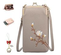 Genérico Shamfreshen Women Sling Cross-Body Wallet, Desirablte Crossbody Wallet, Multiple Compartments Crossbody Phone Bag for Travel (Gray)