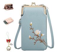 Genérico Shamfreshen Women Sling Cross-Body Wallet, Desirablte Crossbody Wallet, Multiple Compartments Crossbody Phone Bag for Travel (Blue)