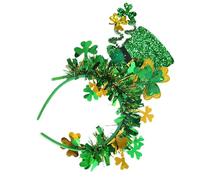 Genérico Shamrock Hairband - Shamrocks Pattern Festive Band, Green Striped Carnival Hair Accessory Bowler Theme | Suitable for Women Girls Irish Celebration Parade Festival Themed Outfit Wear