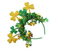 Genérico Shamrock Hairband - Shamrocks Pattern Festive Band, Green Striped Carnival Hair Accessory Bowler Theme | Suitable for Women Girls Irish Celebration Parade Festival Themed Outfit Wear