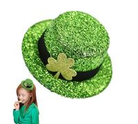 Genérico Shamrock hatHairpin - Holiday Glitter, hatHair Clip, Party Costume Accessory | Irish Festival Costume Supplies St Patricks Day Dress Up Supplies For Adults And Kids Fun Celebration Outfit
