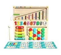 Genérico Shape Sorter, Toddler Toy, Wooden Maze, Color Matching, Bead Tracking, Fine Motor, Visual Sorting, Sensory Board, Preschool Learning Activity, 11.61 × 11.61 × 1.18 Inches