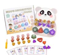 Genérico Shape Sorter Toy - Shape Sorting Toy, Screw Tightening Piano Board | Natural Wood Cartoon Animal Pegboard 740g Interactive Sensory Fine Motor Skills Learning Game For Kids Girls Preschool