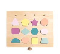 Genérico Shape Sorter - Wood Learning Game, Fine Motor Skills Toy, Shape Matching Puzzle, Stacking Activity Set | Educational Toy For Preschool Learning Cognitive Development Playtime Fun