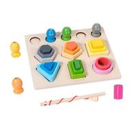 Genérico Shape Sorting Blocks - Kid's Geometric Shape Matching Toy with Fishing Rods for Early Learning, Fine Motor Skills Development, and Cognitive Play at Home, Outdoors, School, 8.39 Inches
