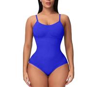 Genérico Shapewear Faja reductora mujer traspirante morbido antiscivolo modellante corpo intero linee femminili intimo modellante post parto（Azul；3XL）_2