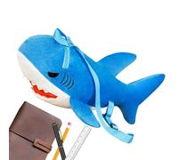Genérico Shark Backpack, Cartoon Plush Bag, 30x20cm/11.81x7.87 Inches Ample Space for Books Soft Kindergarten Bookbag, Aesthetic Stuffed Doll for Children's Birthday, Home Decoration