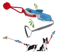 Genérico Shark Tug of War Dog Toy,Indestructible Squeaky Shark Tug Dog Toy with Rope & Durable Ball,Teeth Grinding for Puppy to Large Dogs and Outdoor Training Energy Burning (1)