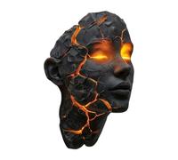 Genérico Shattered Soul Wall Lamp - 3D LED Wall Lamp | Volcanic Effect Lighting Fixture | Gothic Halloween Walls Decor, Resin Sculpture, for Bedroom Living Room Bar Cafe