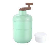 Genérico Shaved Ice Machine, Manual Crank Crusher, Stainless Steel Maker, Cocktail Snow Cone Device, Kitchen Outdoor Picnic Tool, 25x18x15cm Compact Frame, for Home Drink Preparation Party Daily Use