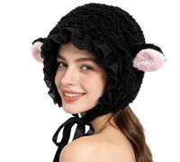 Genérico Sheep Hat - Cute Costume Headpiece | 56-58cm Plush Cosplay Prop
