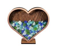Genérico Shell Holder | Wooden Heart Decorative Storage Case | Elegant Seashell Holder- Seashell Ĥolder Display Storage Box | For Starfish Shark Tooth Specimen Coral Home Office Living Room