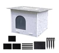 Genérico Shelter House - Outdoor Cat Nest for Comfort | PP Material with Insulated Build, Windproof Rainproof Design, Warm Pet Cave for Yard Garden Porch Patio Lawn Stray Kitten Home